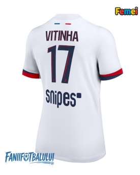 Paris Saint-Germain Vitinha #17 Tricou Fotbal Replică 2025-26 Femei Deplasare